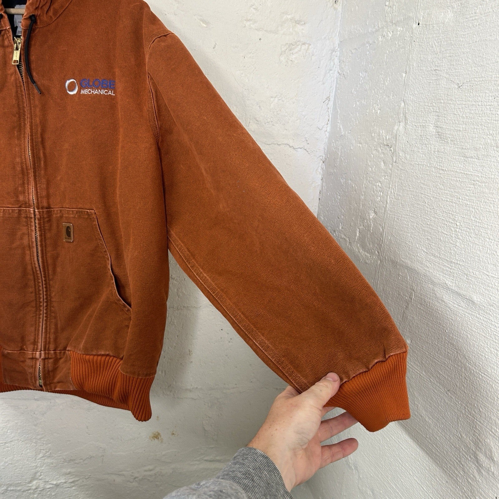 Carhartt Quilted Hooded Active Jacket “Blackened Orange” J130 806 Men’s X-Large