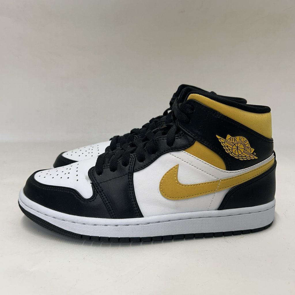 Nike Jordan 1 Mid Retro “Pollen/Yellow Black White” 554724-177 Men’s 8 Worn