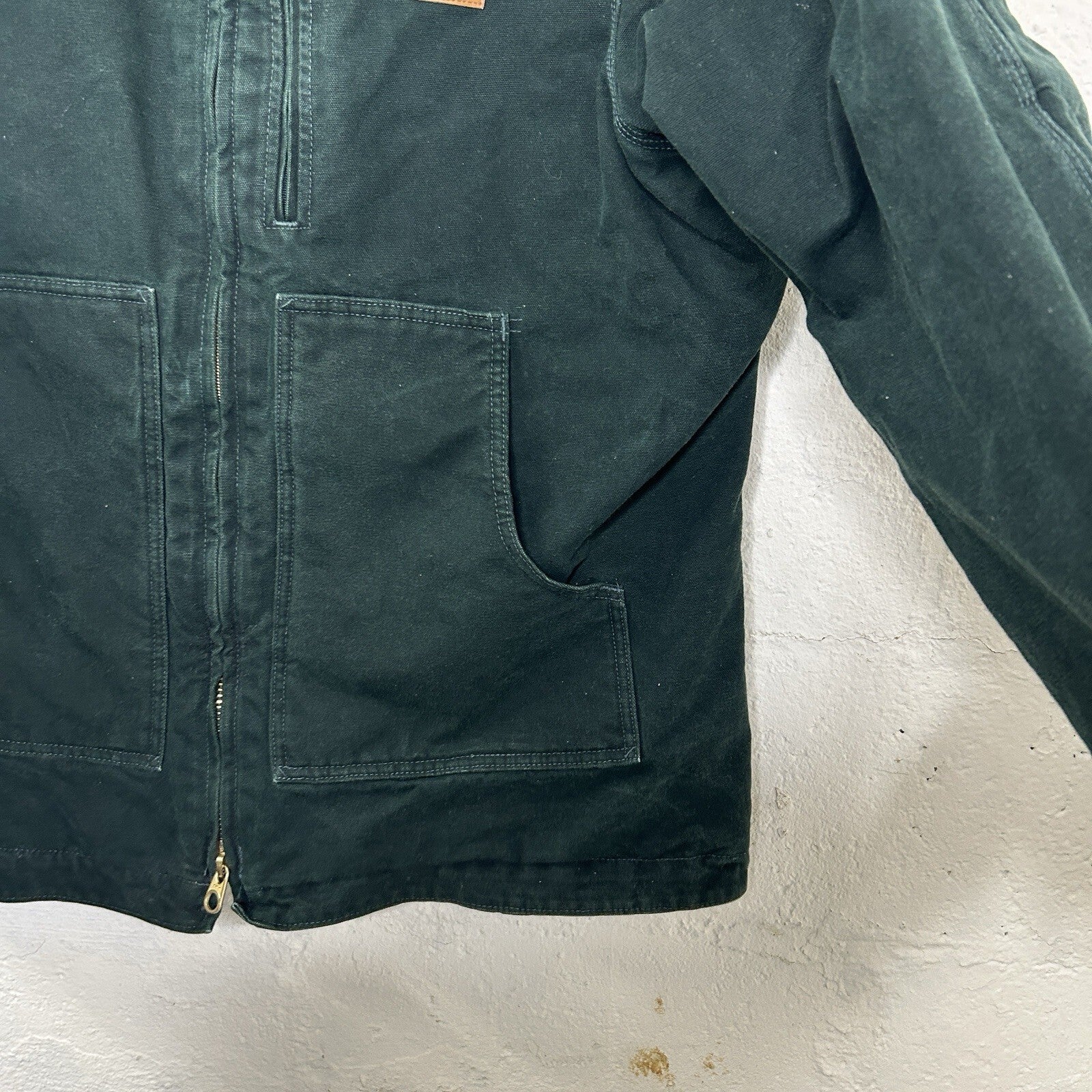 Vintage Carhartt Sandstone Sherpa-Lined Ridge Coat “Spruce” C61 SPC Men’s Large