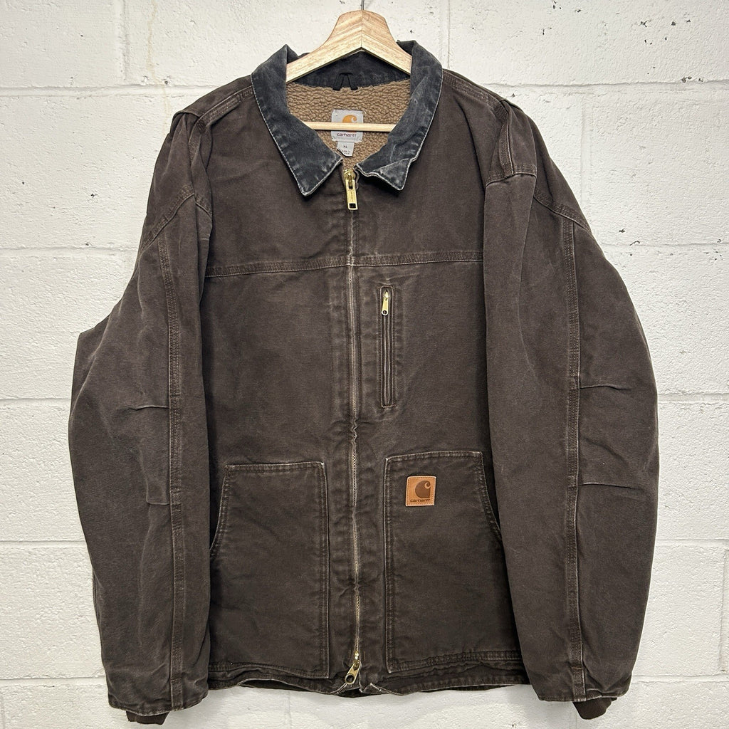 Vintage Carhartt Sherpa-Lined Ridge Jacket “Dark Brown” C61 DKB Men’s X-Large
