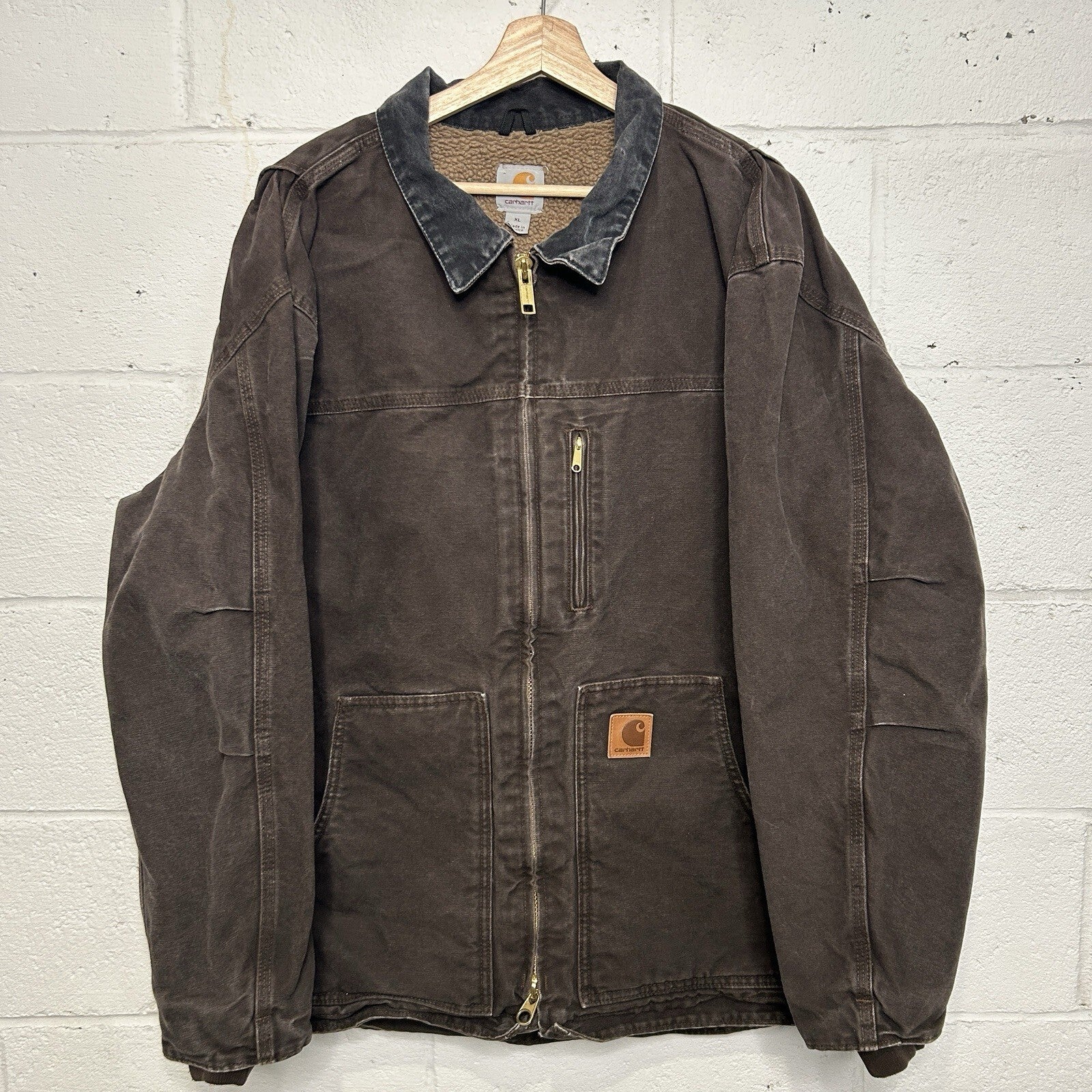 Vintage Carhartt Sherpa-Lined Ridge Jacket “Dark Brown” C61 DKB Men’s X-Large