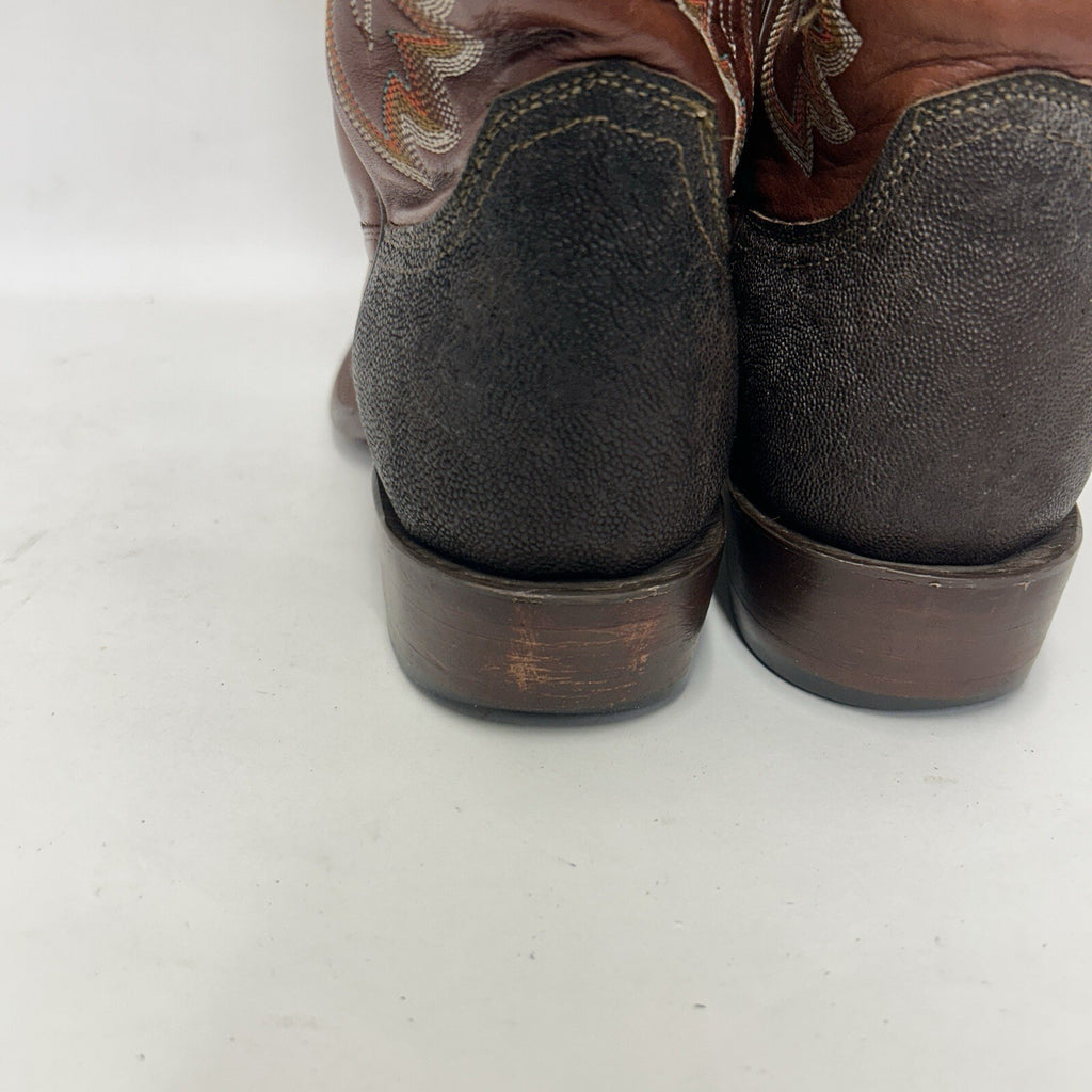 Lucchese Custom Stingray Square Toe Cowboy Boots “Brown” CY7136W8S Men’s 8D