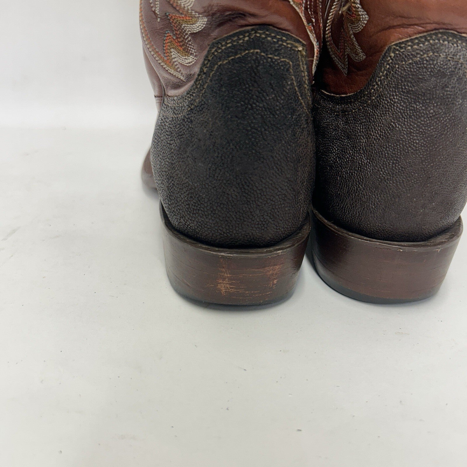 Lucchese Custom Stingray Square Toe Cowboy Boots “Brown” CY7136W8S Men’s 8D