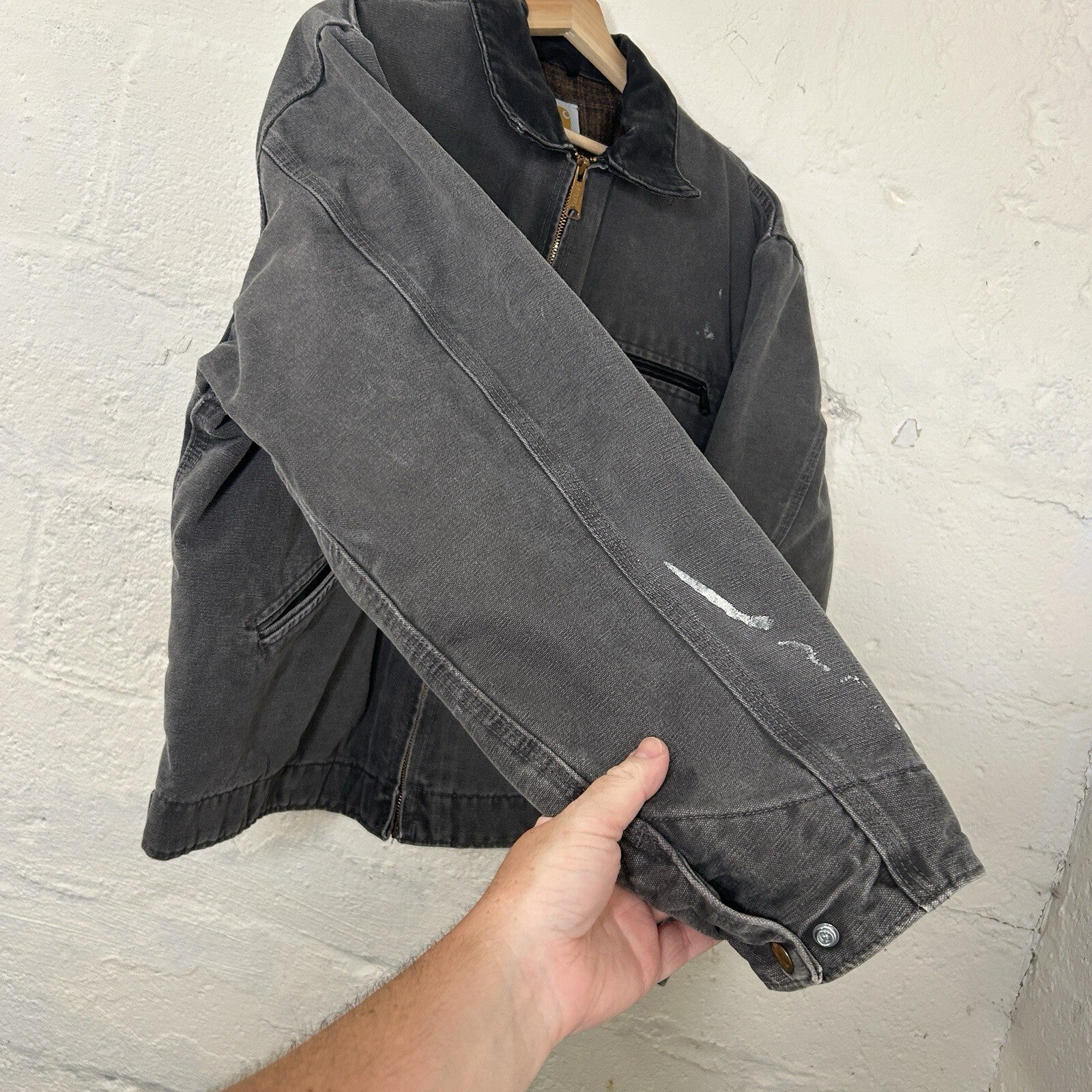 Vintage Carhartt Blanket-Lined Detroit Jacket “Gravel” J97 GVL Men’s Large