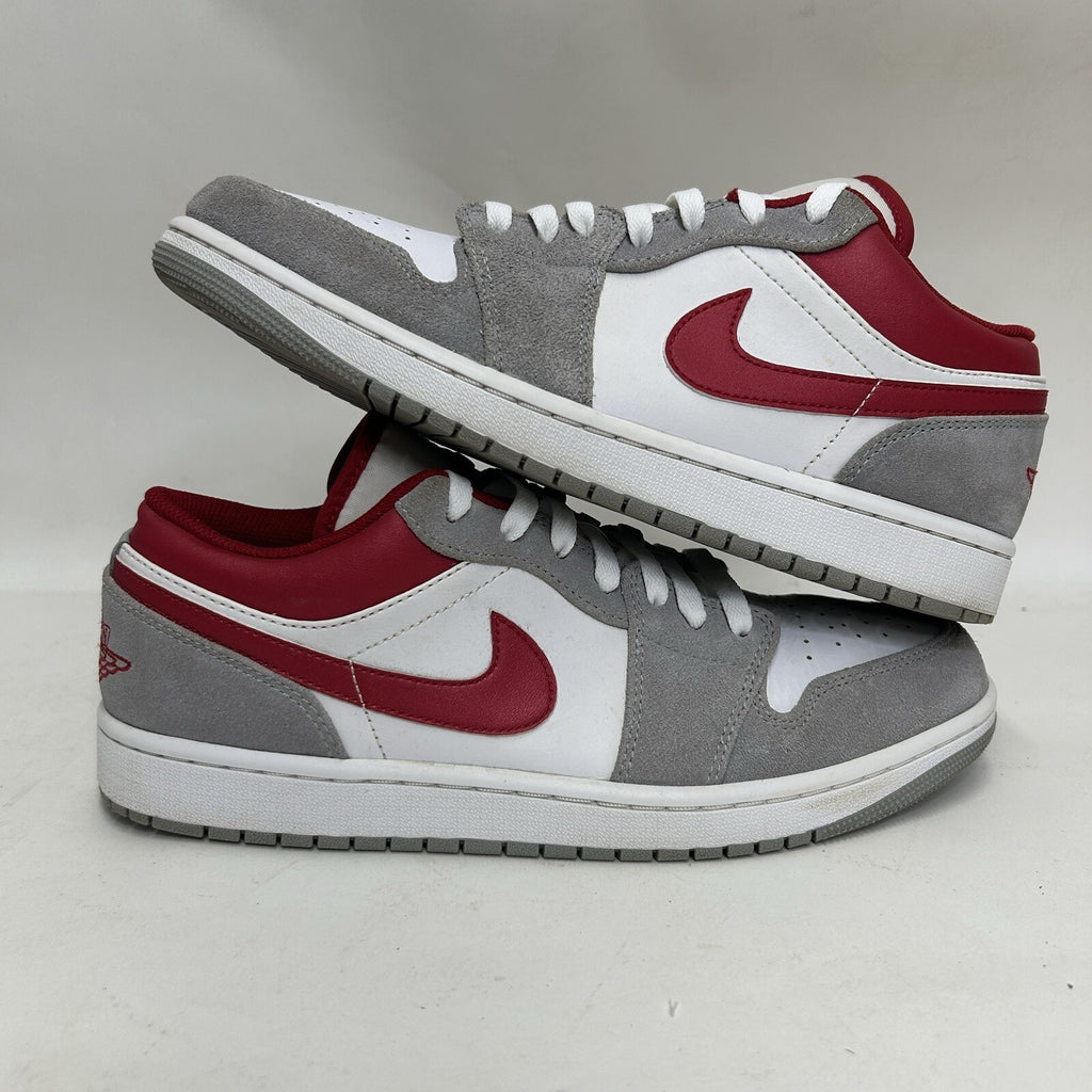 Nike Air Jordan 1 Low Retro SE “Light Grey/Red/White” DC6991-016 Men's 10 Worn