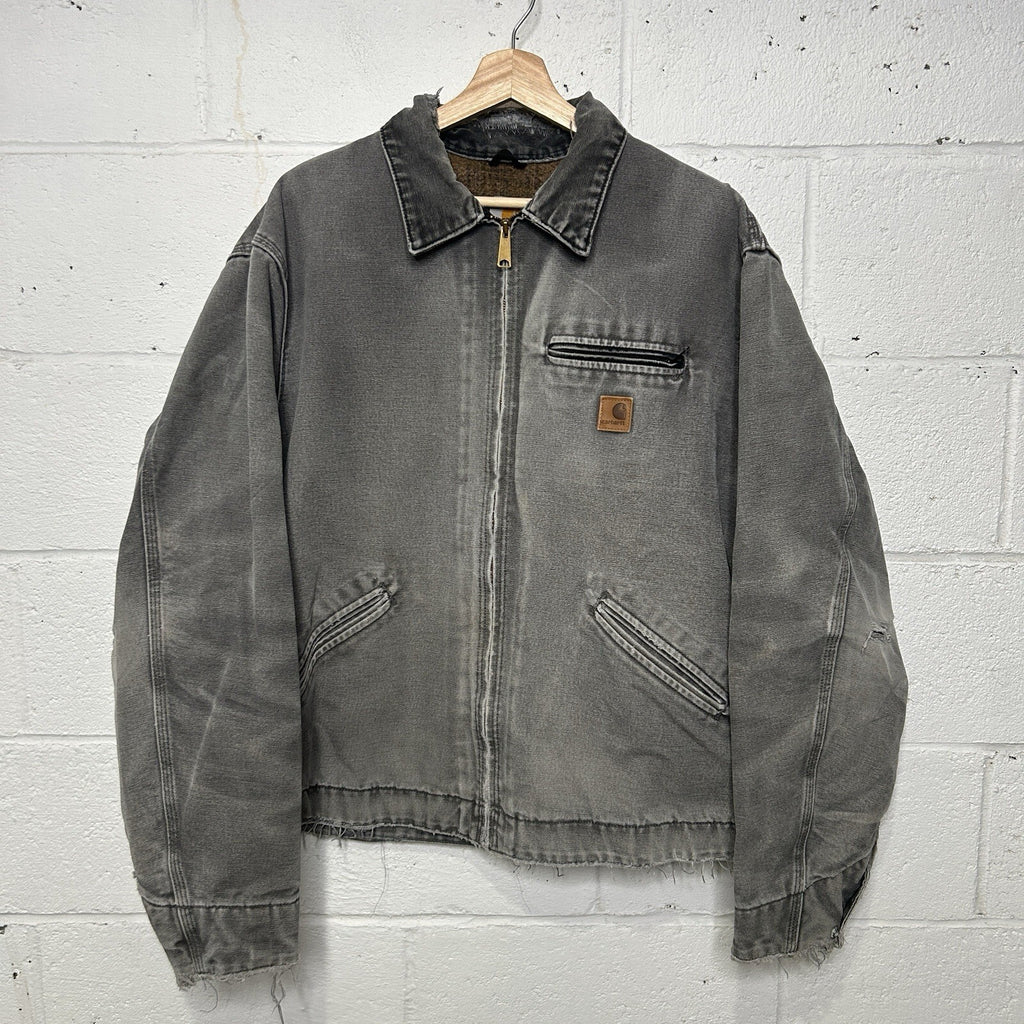 Thrashed Vintage Carhartt Blanket-Lined Detroit Jacket “Gravel” J97 GVL Men’s XL