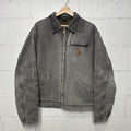 Thrashed Vintage Carhartt Blanket-Lined Detroit Jacket “Gravel” J97 GVL Men’s XL