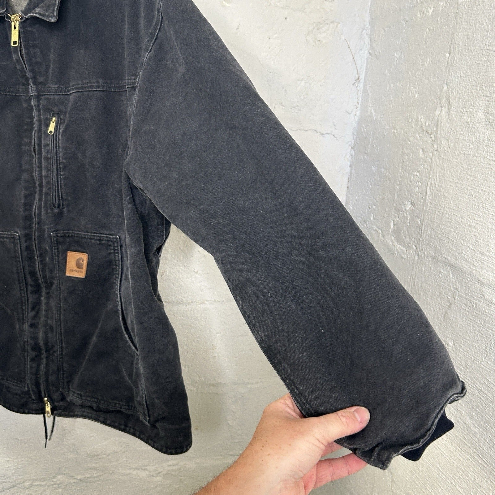 Carhartt Sandstone Sherpa-Lined Ridge Coat “Black” C61 BLK Men’s X-Large
