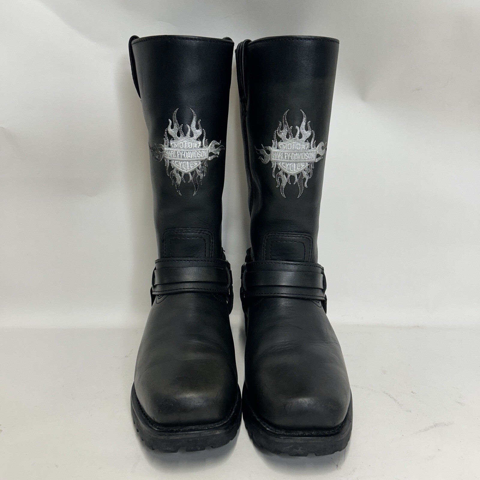 Vintage Harley-Davidson Motorcycle Flame Logo Boots “Black” 91055 Men’s 9
