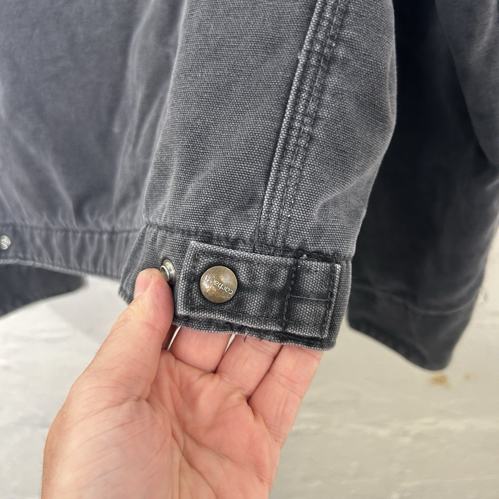 Vintage Carhartt Blanket-Lined Detroit Jacket “Petrol Grey” J97 PTL Men’s XL