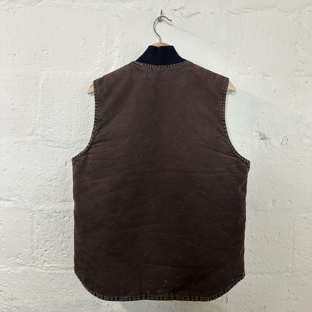 Vintage Faded Carhartt Quilted Artic Vest “Dark Brown” V02 DKB Men’s Medium
