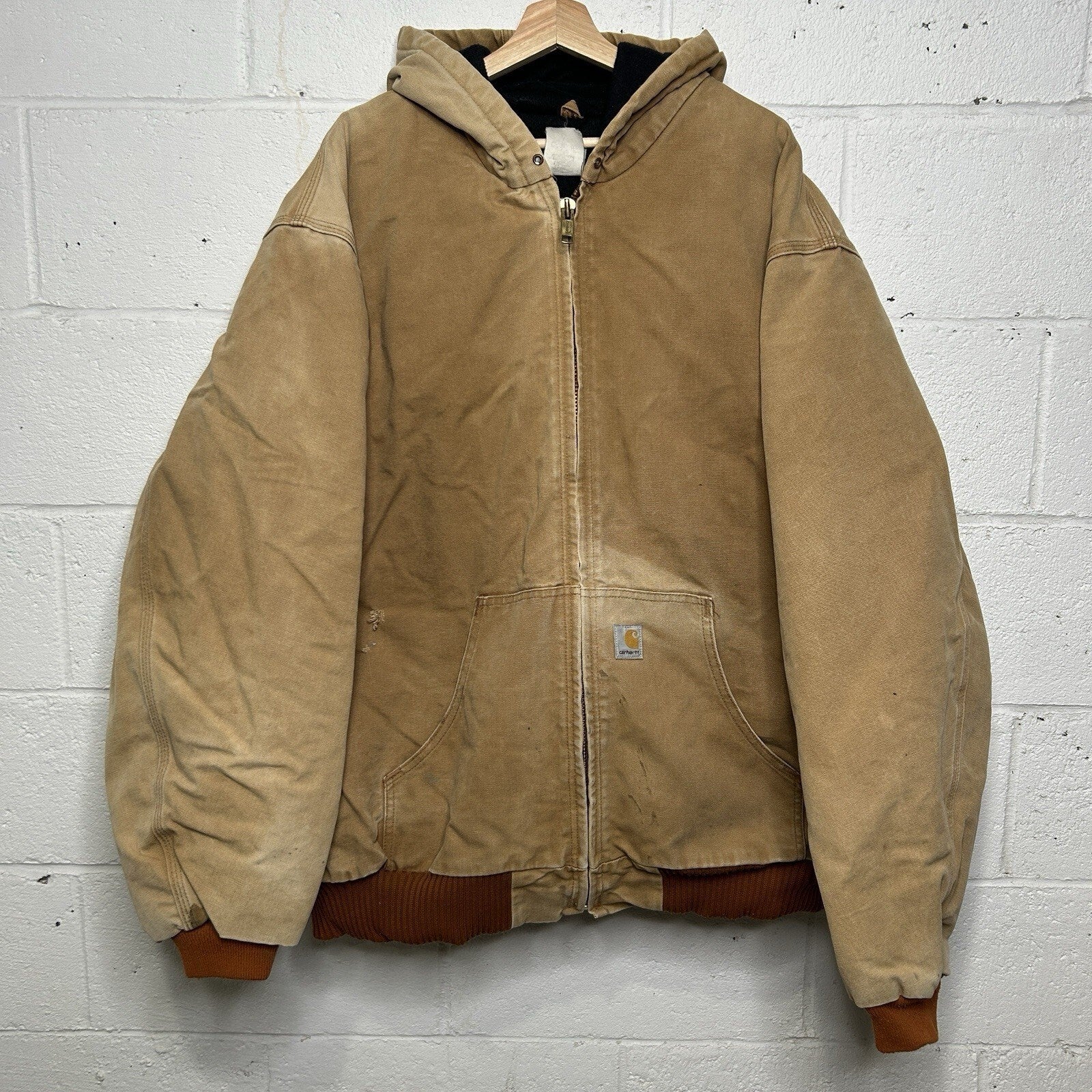 Vintage Carhartt Quilted Hooded Active Jacket “Brown” J140 BRN Men’s 2XL