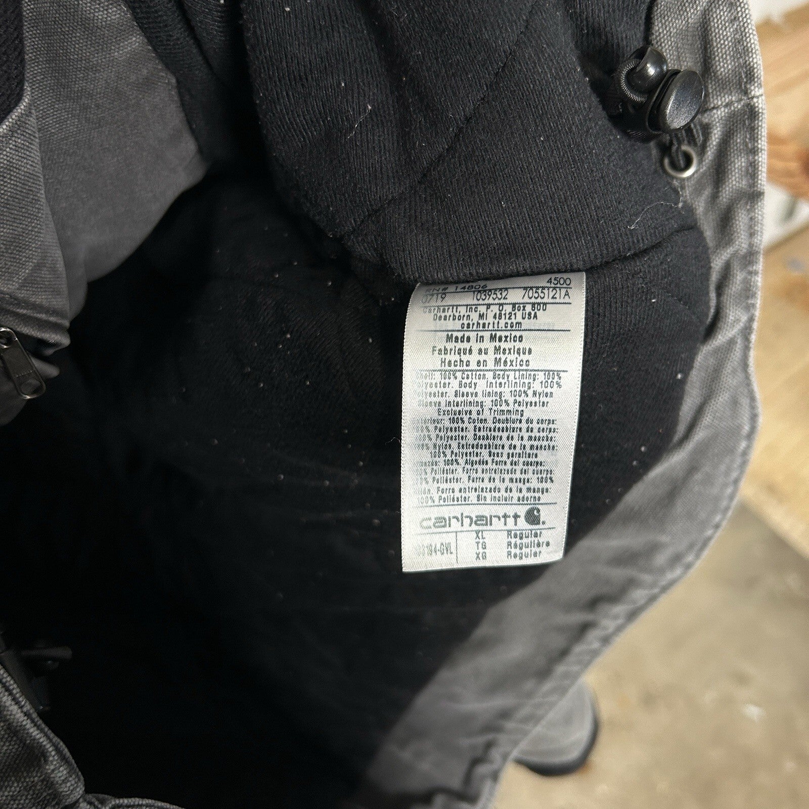 Carhartt Canvas Quilted Tractor Jacket “Gravel/Grey” 103194-GVL Men’s X-Large