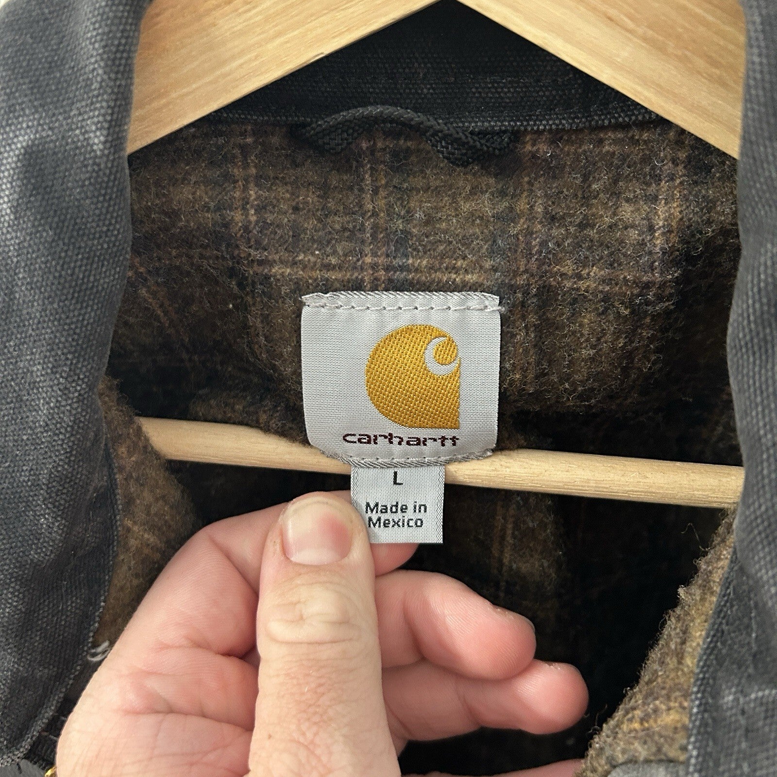 Vintage Carhartt Blanket-Lined Detroit Jacket “Gravel” J97 GVL Men’s Large