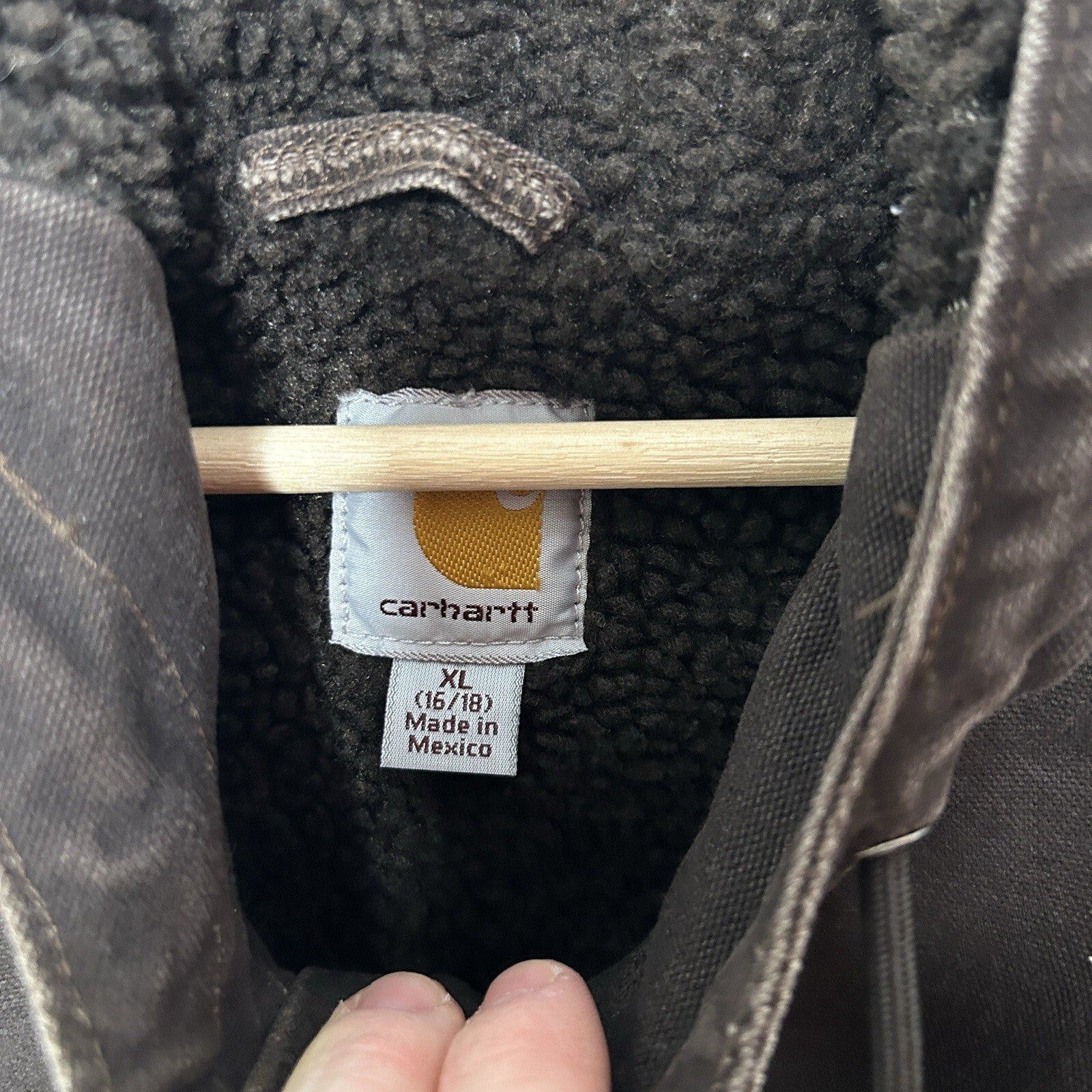 Y2K Carhartt Sandstone Sherpa Berkley Jacket “Dark Brown” 100657-201 Women’s XL