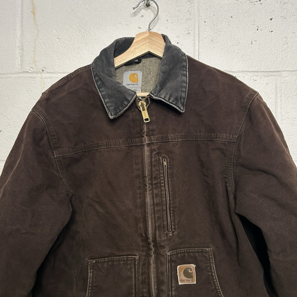 Vintage Carhartt Sherpa-Lined Ridge Jacket “Dark Brown” C61 DKB Men’s Medium