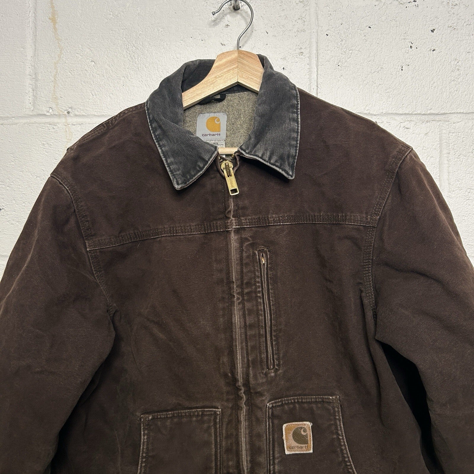 Vintage Carhartt Sherpa-Lined Ridge Jacket “Dark Brown” C61 DKB Men’s Medium