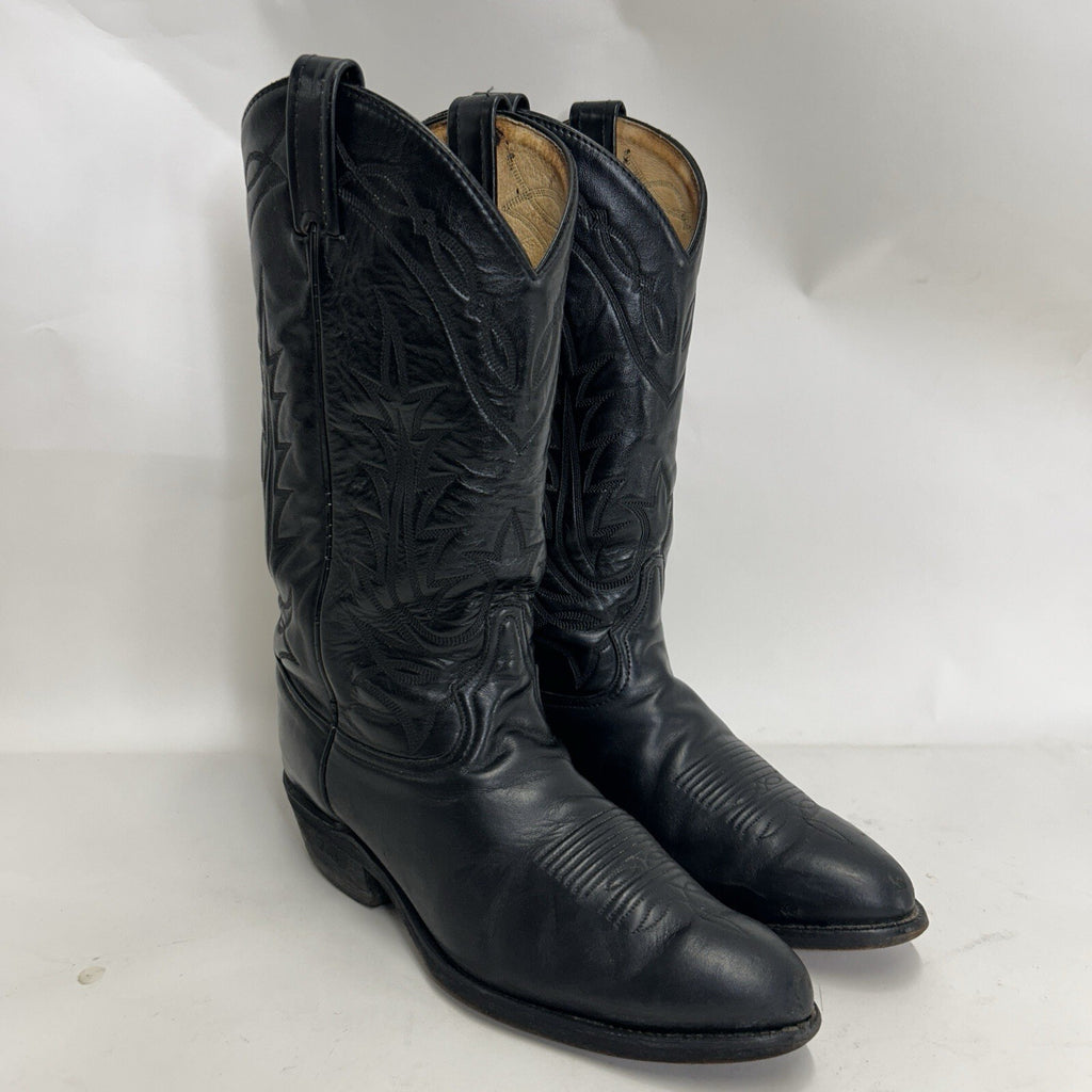 Vintage Tony Lama Style 2993 Western Cowboy Boots “Black” Men’s 9D
