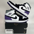 Nike Air Jordan 1 Mid SE "Varsity Purple" White 852542-105 Men's 8 New