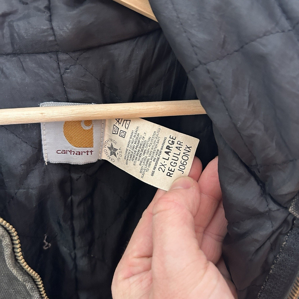 Vintage Carhartt Quilted Hooded Active Jacket “Onyx” J06 ONX