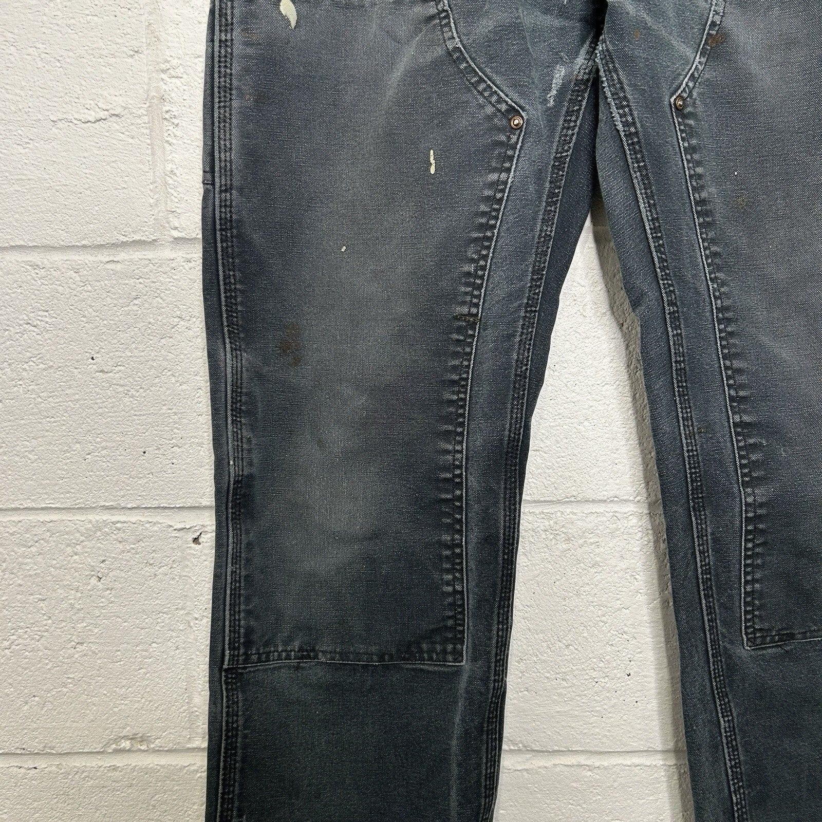 Vintage Faded Carhartt DoubleKnee Carpenter Pants “Black”