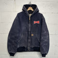 Vintage Carhartt Hooded Active Jacket “Midnight Blue” J130 MDT Men’s Large