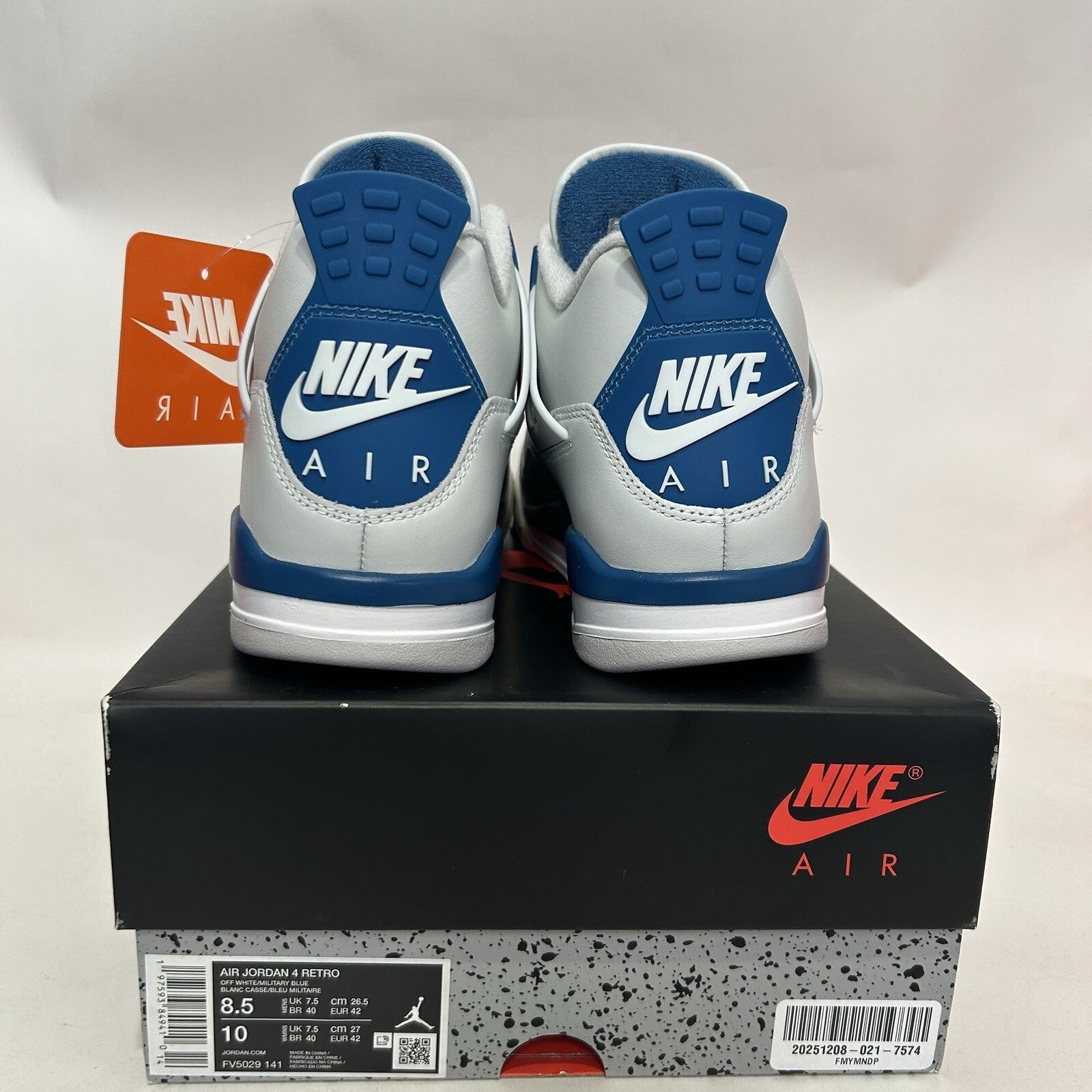 Nike Air Jordan 4 Retro OG “Military Blue” FV5029-141 Men’s 8.5 New