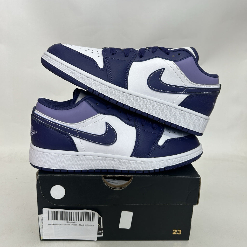 Nike Air Jordan 1 Low Retro GS “Blueberry/Sky Purple” 553560-515 5Y/Women’s 6.5