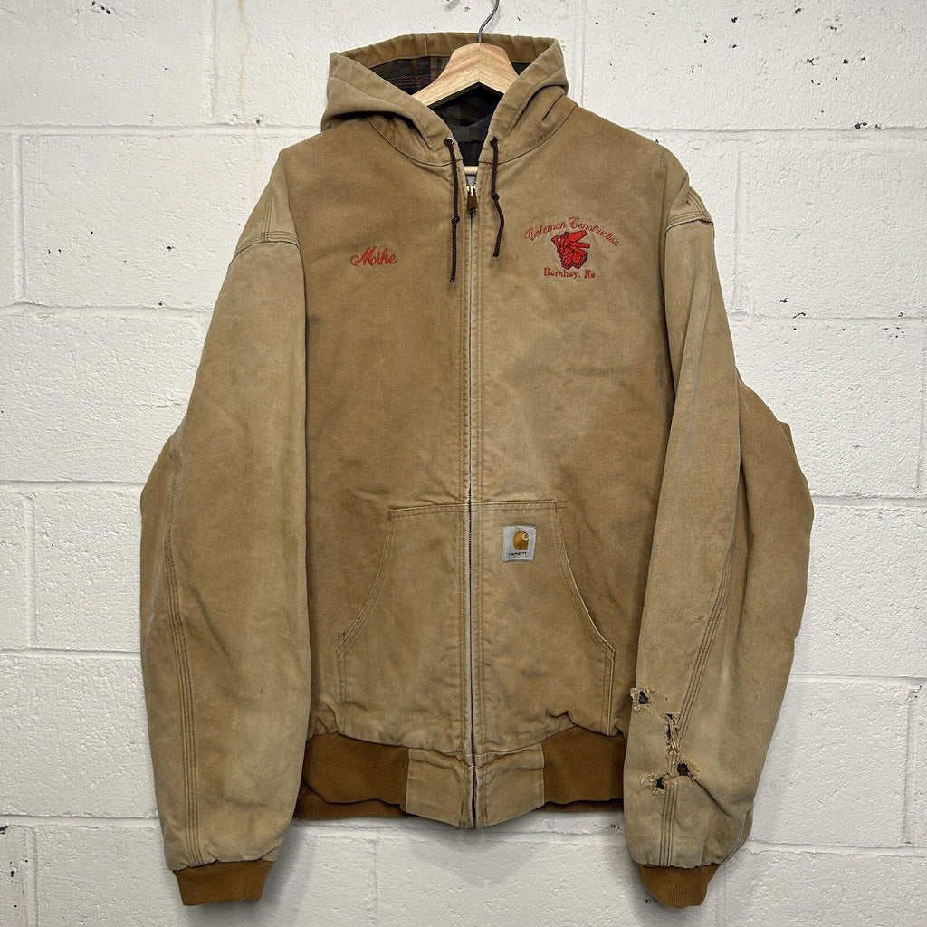 Vintage Carhartt Flannel-Lined Hooded Active Jacket “Brown” J05 BRN Men’s XL