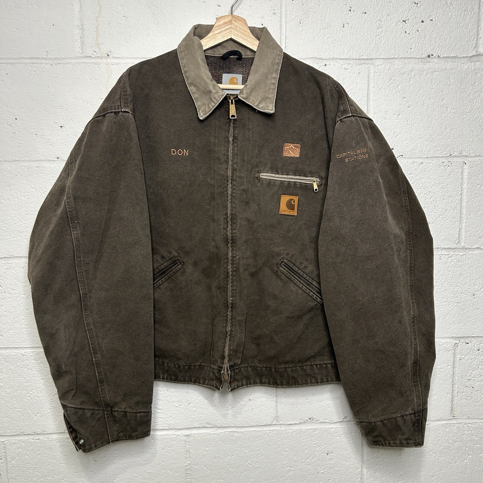 Vintage Carhartt Blanket-Lined Detroit Jacket “Timber” J97 TMB Men’s 2XL