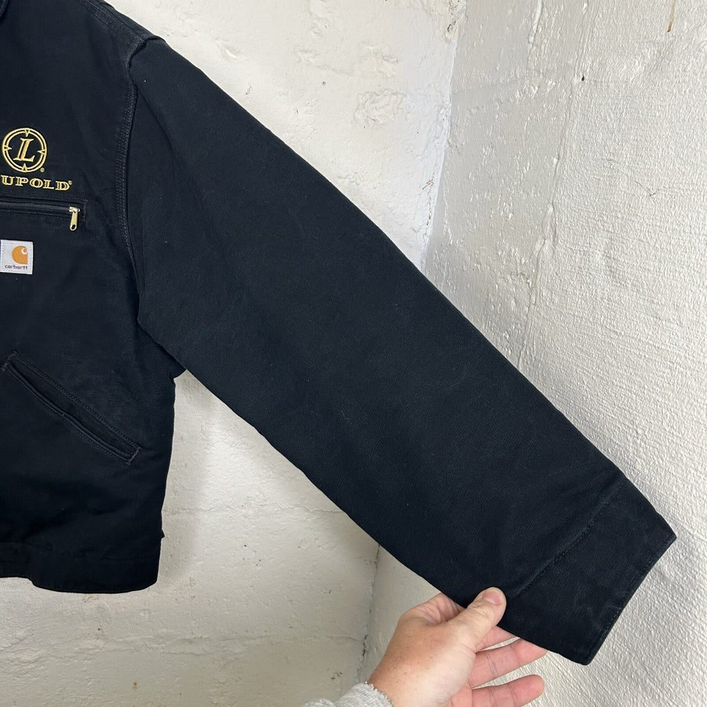 Vintage Carhartt Blanket-Lined Detroit Jacket “Black” Leupold J001 BLK Men’s LRG