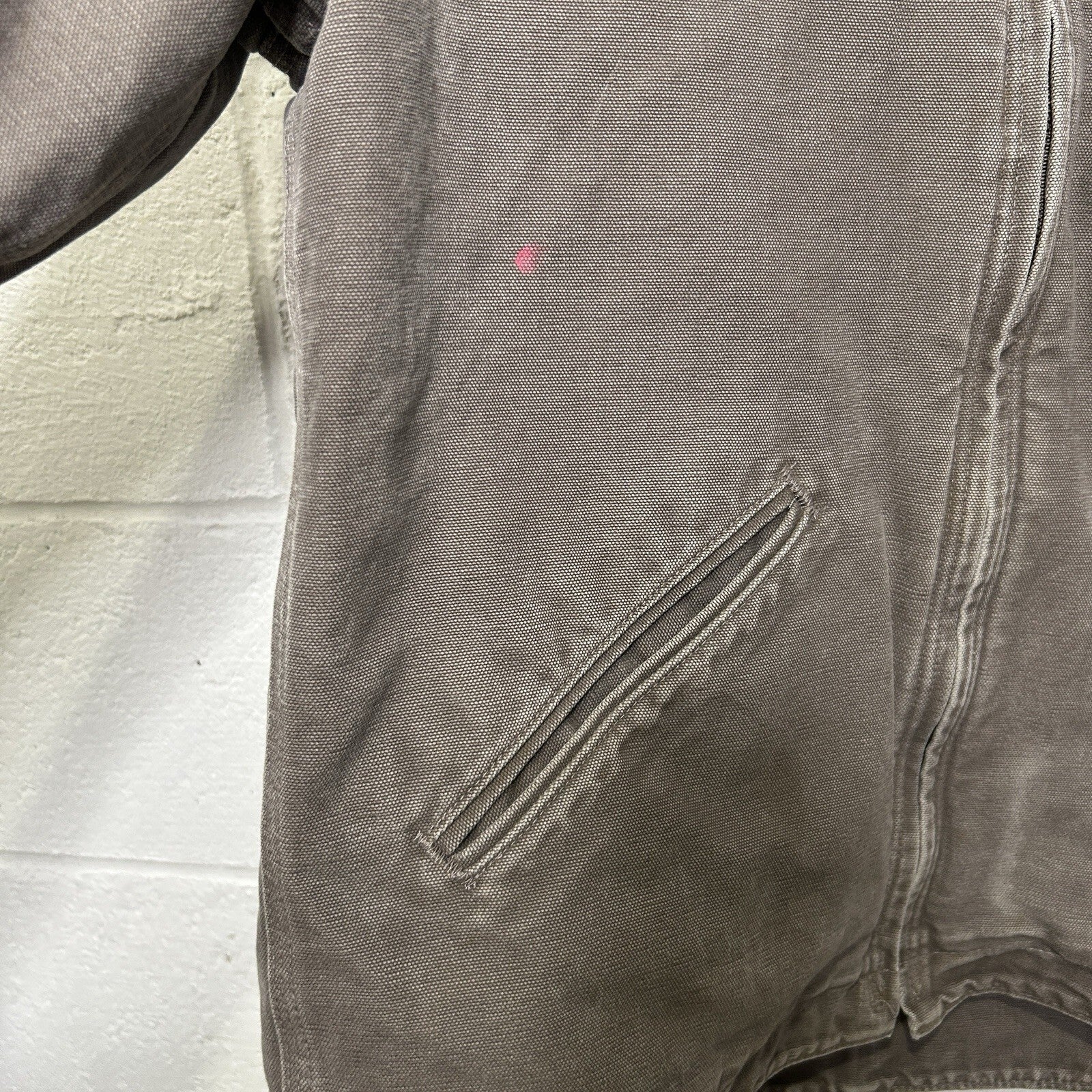 Y2K Carhartt Sherpa-Lined Hooded Detroit Jacket “Gray” WJ141-032 Women’s Small