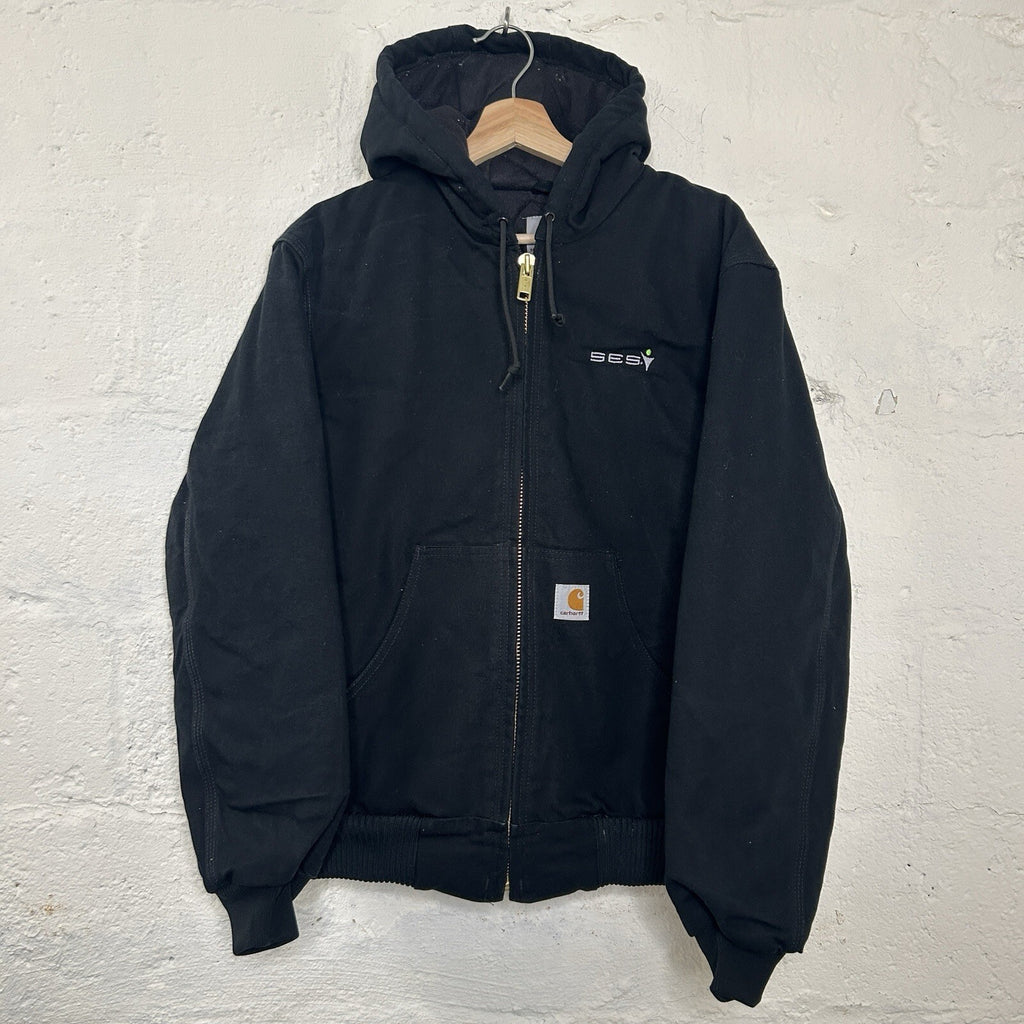 Vintage Carhartt Quilted Hooded Active Jacket “Black” J140 BLK Men’s Small