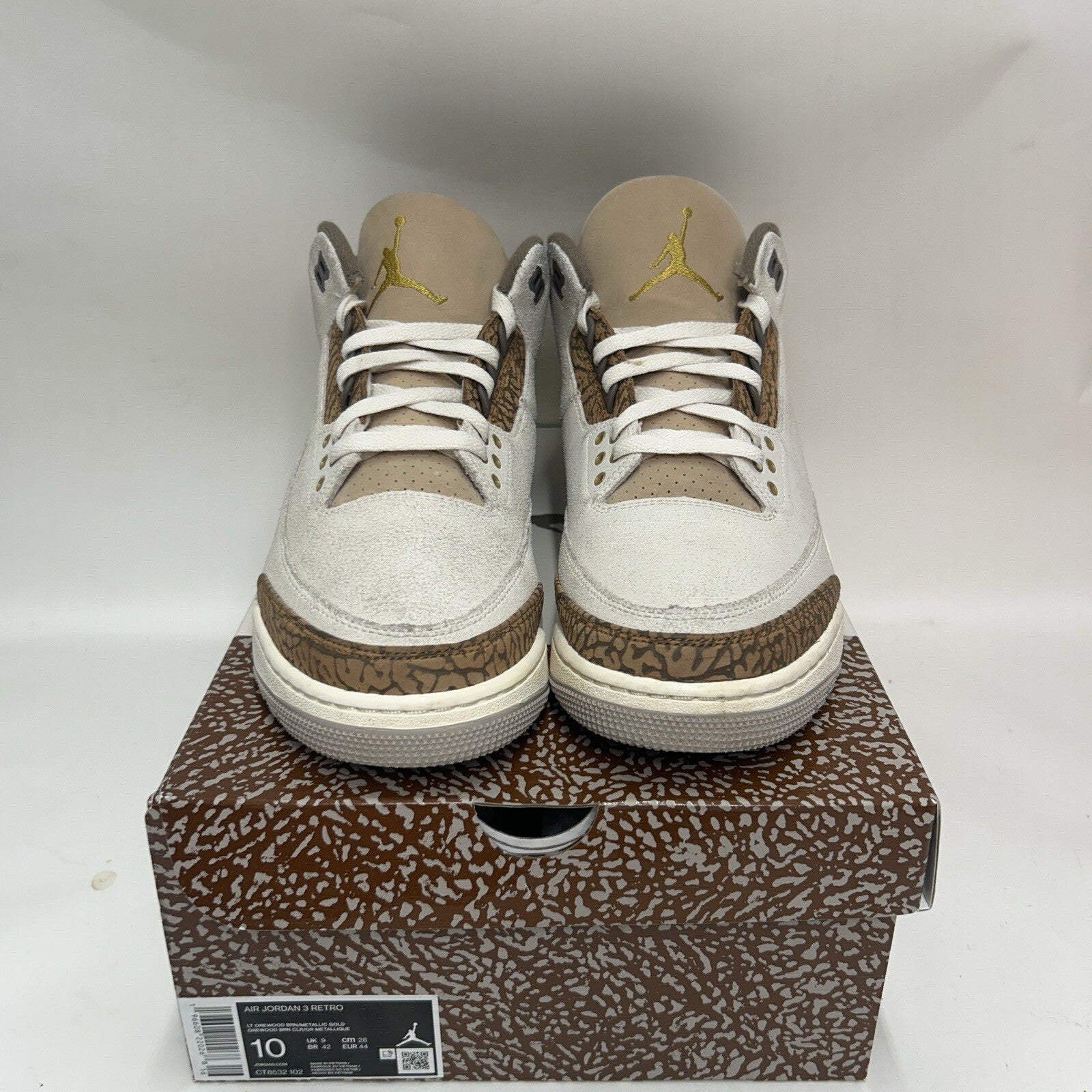 Nike Air Jordan 3 Retro OG “Palomino Brown White” CT8532-102 Men’s 10 Worn