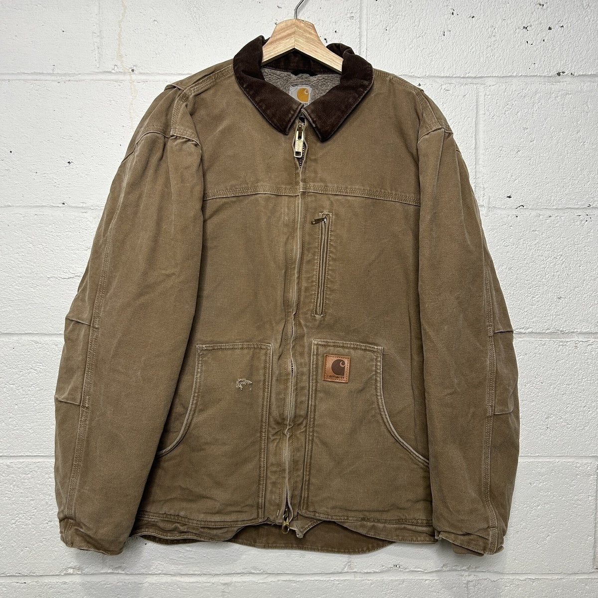 Vintage Carhartt Sandstone Sherpa-Lined Ridge Coat “Camel”