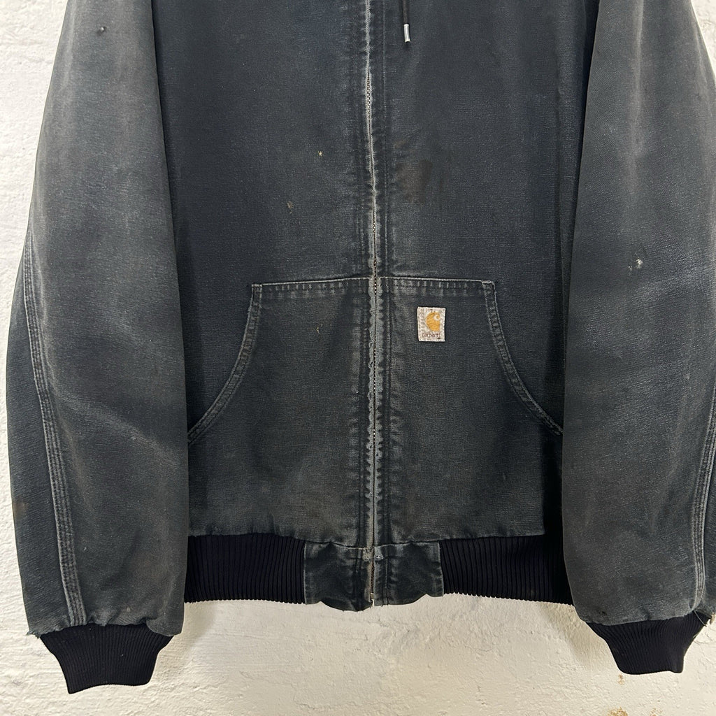 Vintage Faded Carhartt Quilted Active Jacket “Black” J140 BLK Men’s X-Large
