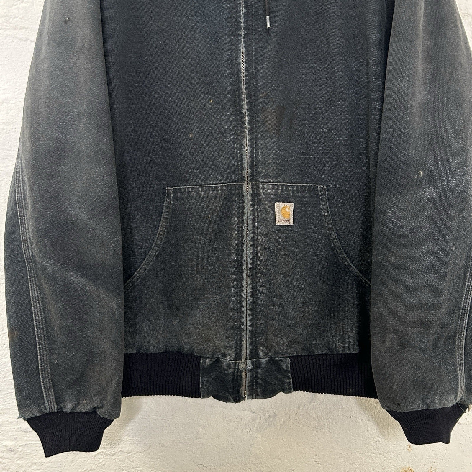 Vintage Faded Carhartt Quilted Active Jacket “Black” J140 BLK Men’s X-Large