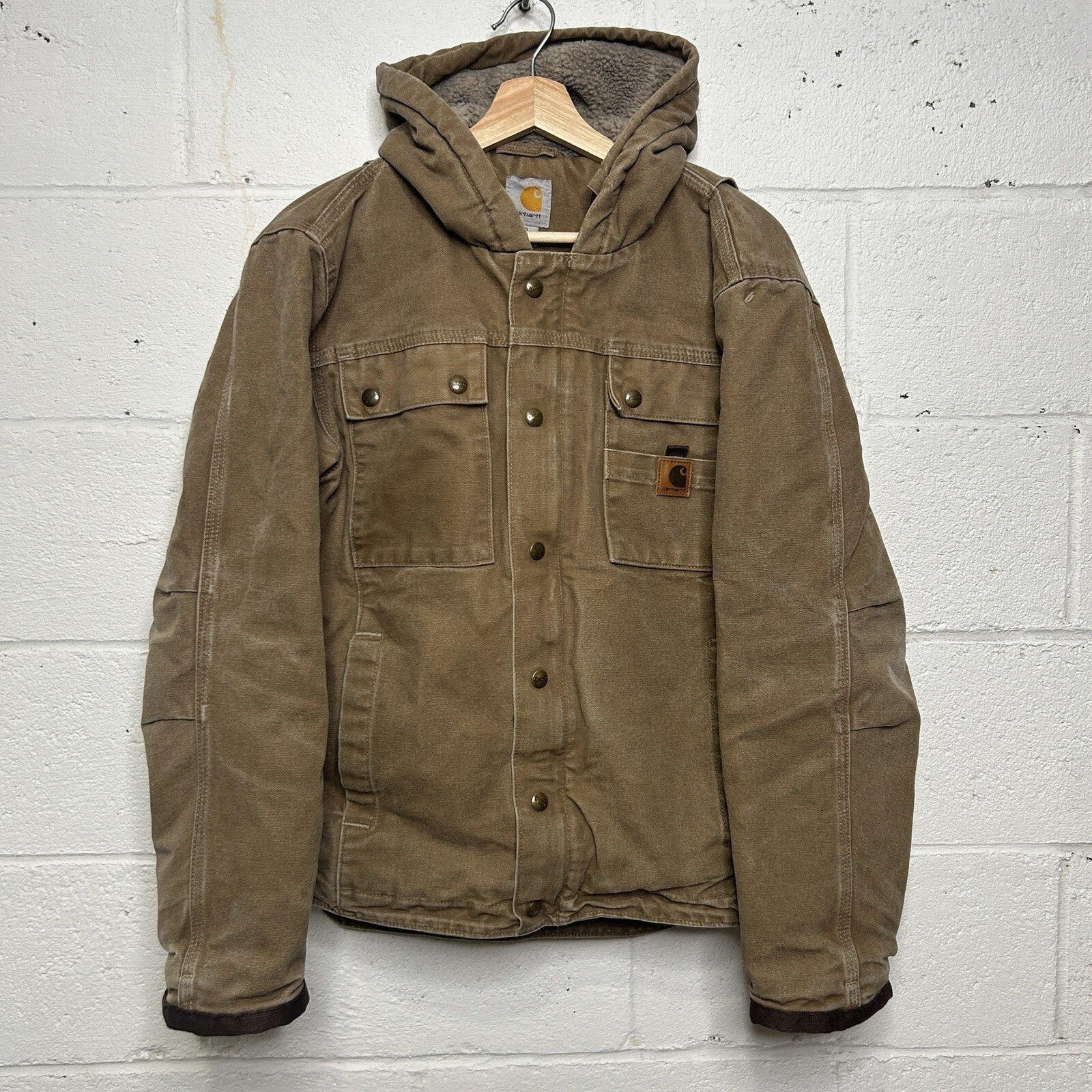 Carhartt Sherpa-Lined Bartlett Hooded Jacket “Frontier Brown” 102285-903 Men’s S