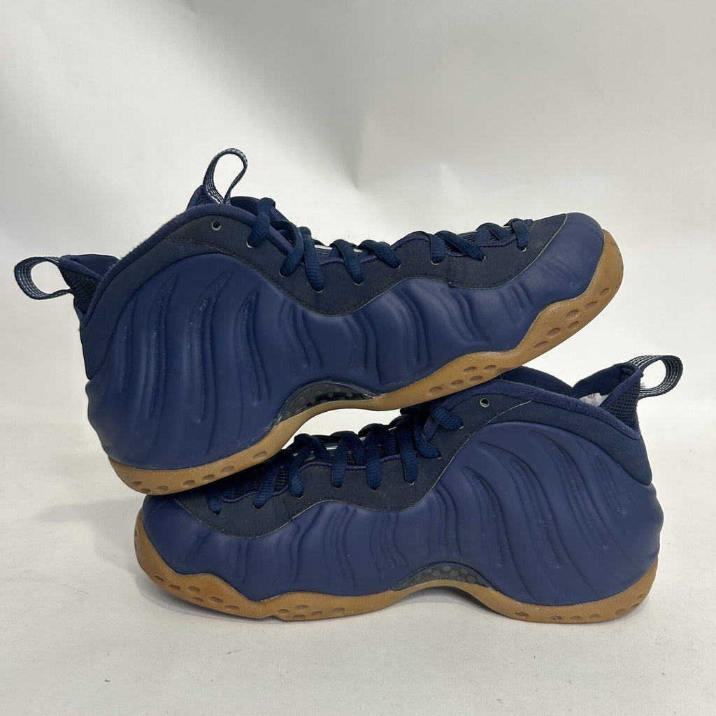 Nike Air Foamposite One “Navy Gum Midnight Navy” Sneakers 314996-405 Men’s 9.5