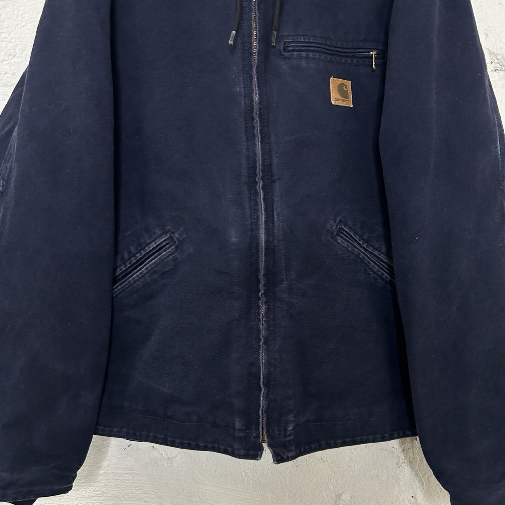 Vintage Carhartt Hooded Detroit Jacket “Midnight Blue” J141 MDT Men’s Large