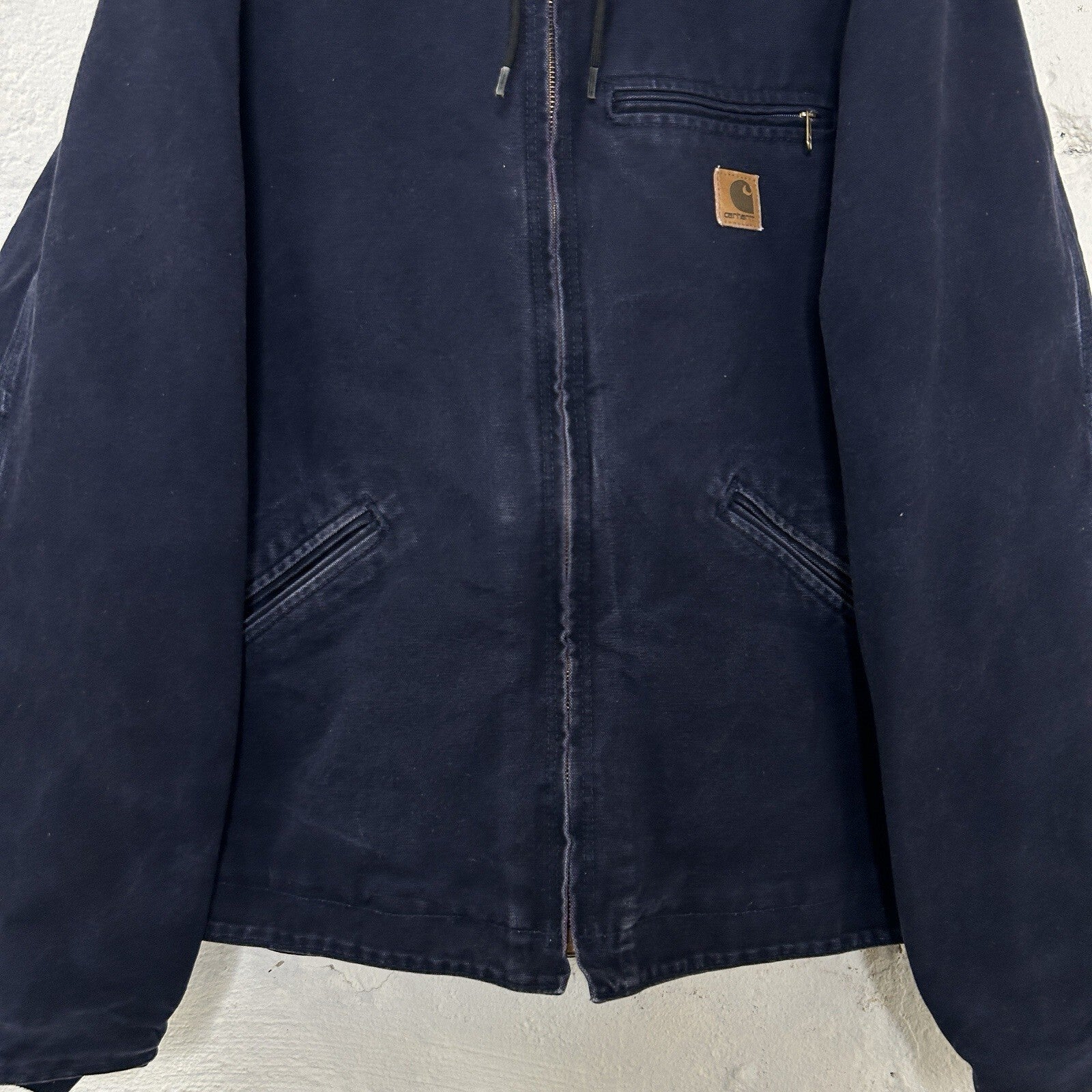 Vintage Carhartt Hooded Detroit Jacket “Midnight Blue” J141 MDT Men’s Large