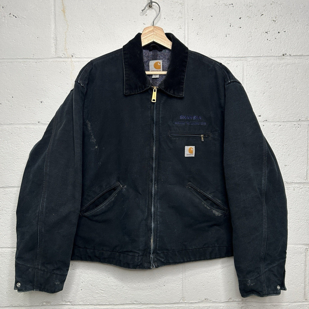 Y2K Carhartt Blanket-Lined Detroit Jacket “Black” J001 BLK Men’s X-Large