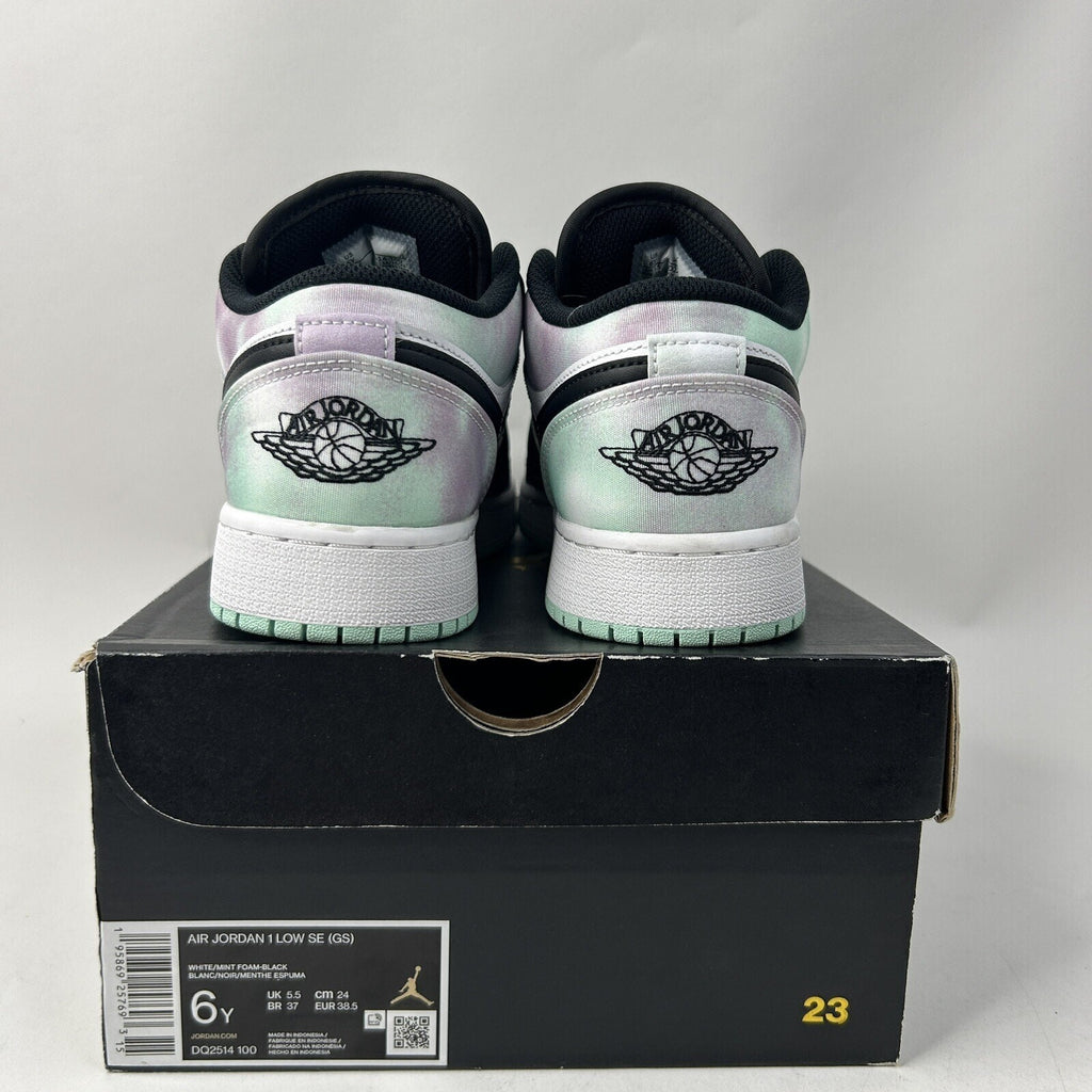 Nike Air Jordan Retro 1 Low GS SE “Easter Pastel/Tie-Dye' DQ2514-100 6Y Worn