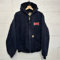 Carhartt Thermal Hooded Active Jacket “Dark Navy” Budweiser J131 DNY Men’s Small