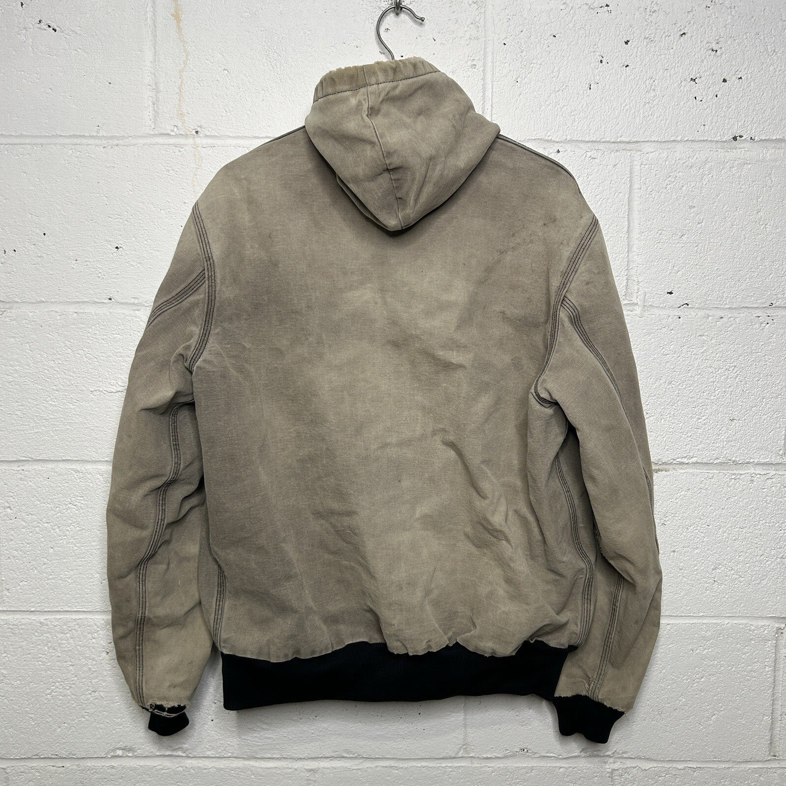 Faded Vintage Carhartt Thermal-Lined Hooded Active Jacket “Black” Men’s Small