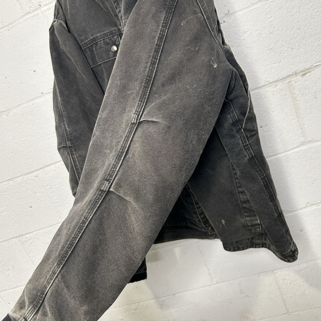Y2K Carhartt Sandstone Hooded Multi-Pocket Jacket “Black” J284 BLK Men’s Large
