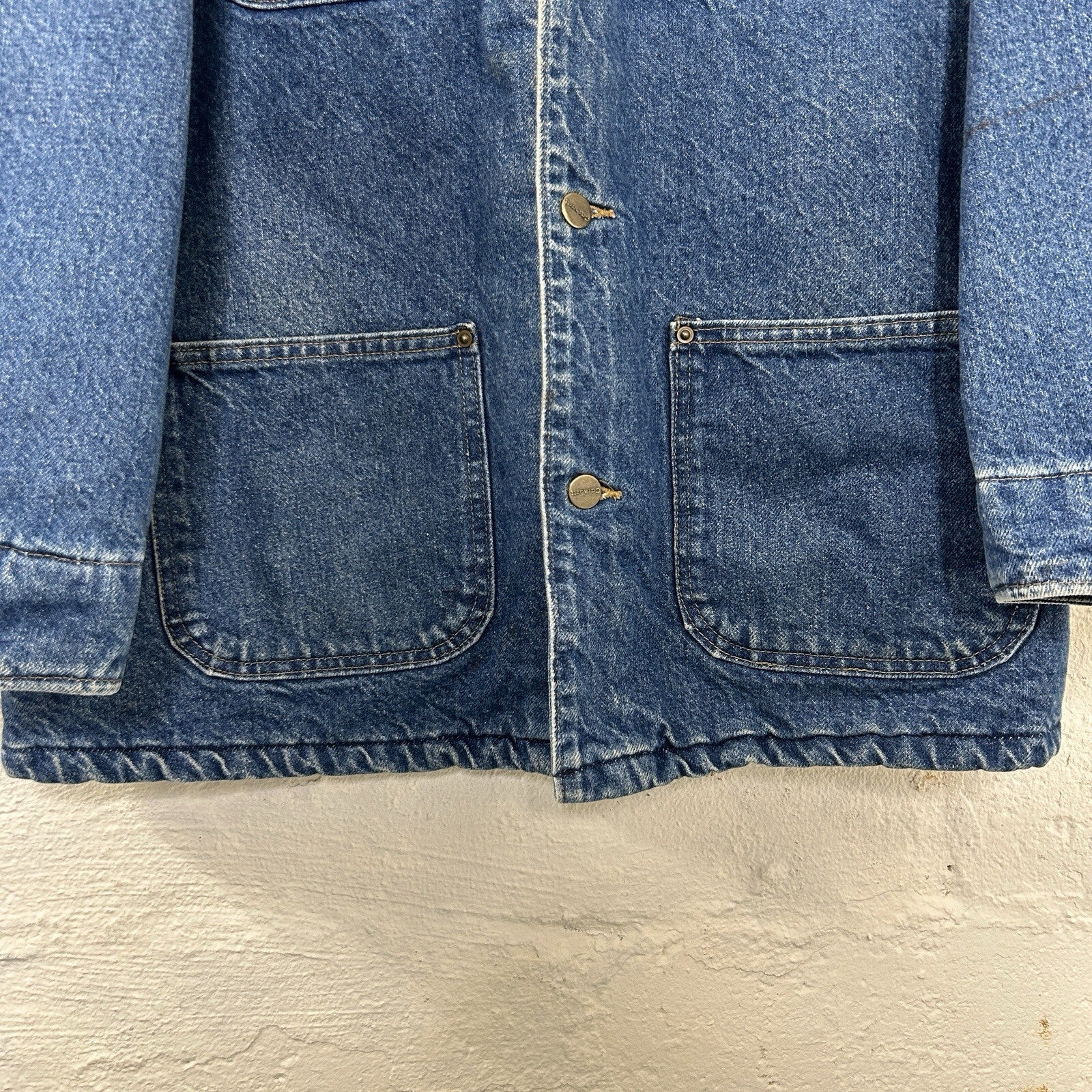 Vintage Carhartt Blanket-Lined Denim Chore Coat “Darkstone” C59 DST Men’s Small