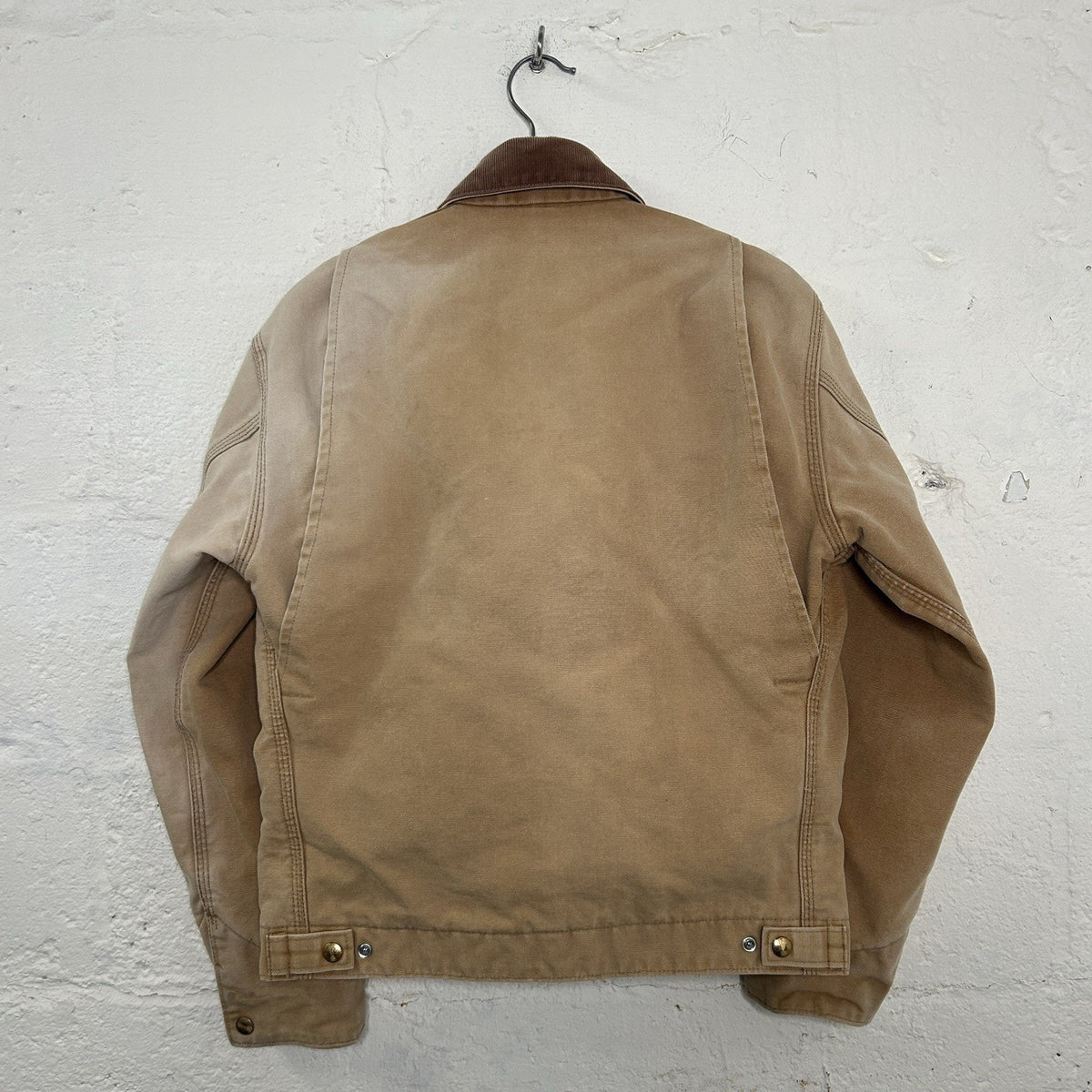 Vintage Faded Carhartt Quilted Detroit Jacket “Tan Red” 6QLJ