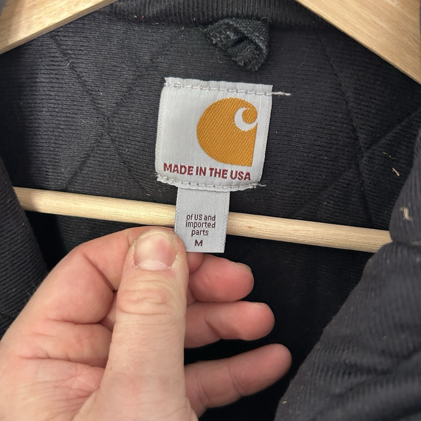 Vintage Carhartt Quilted Hooded Active Jacket “Black” J140 BLK