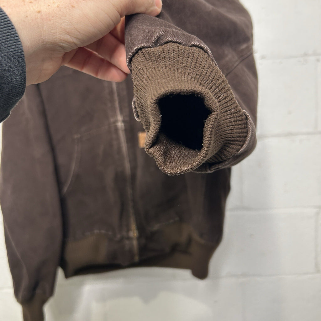 Vintage Carhartt Hooded Active Jacket “Dark Brown” J130 DKB Men’s Large Worn
